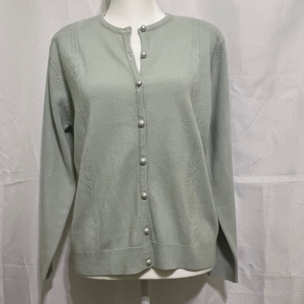 Koret Petite Pearl Button Vintage Cardigan